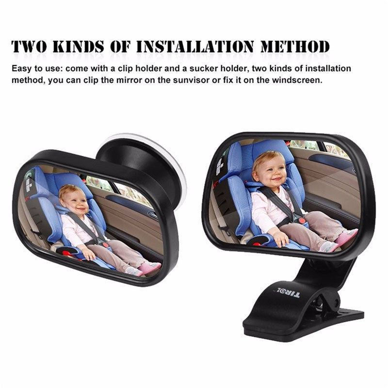 Car Baby Mirror for Rearview Monitoring - Safe & Easy to Install